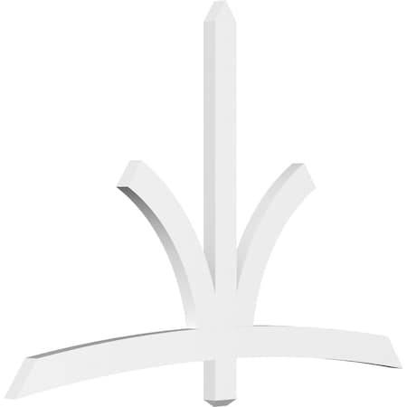 Ekena Millwork Davenport Architectural Grade PVC Gable Bracket, 72"W x 48"H x 2"D x 4"F, 16/12 Pitch GBP072X48X0204DAV00